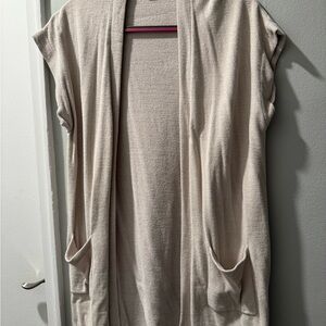 Barefoot Dreams ultra lite Beige Open Front Duster Cardigan